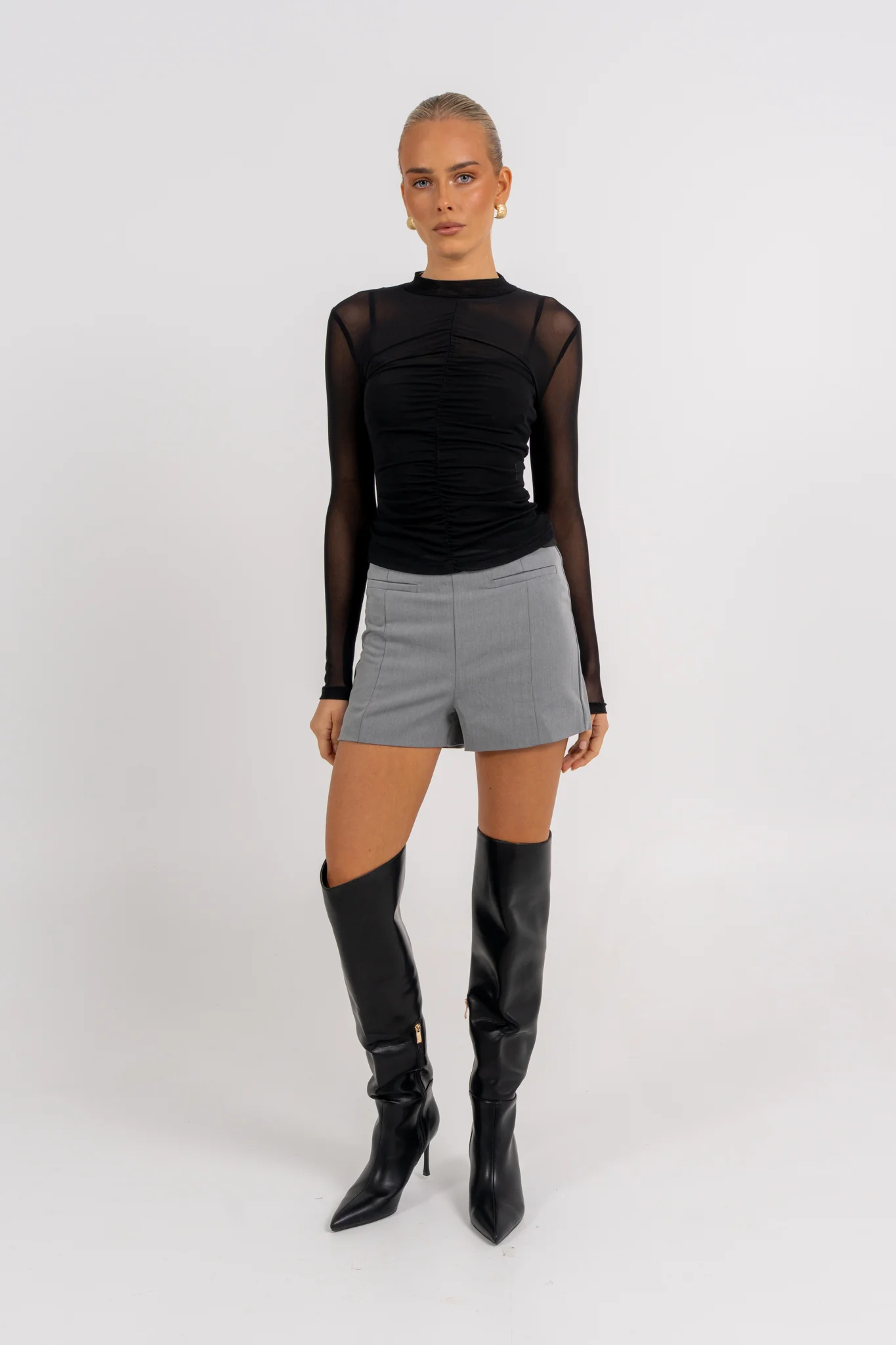 Finn Long Sleeve Top Black - Image 6