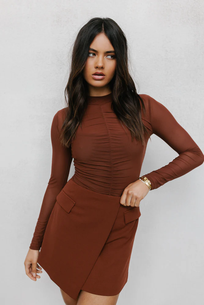Finn Long Sleeve Top Chocolate - Image 11