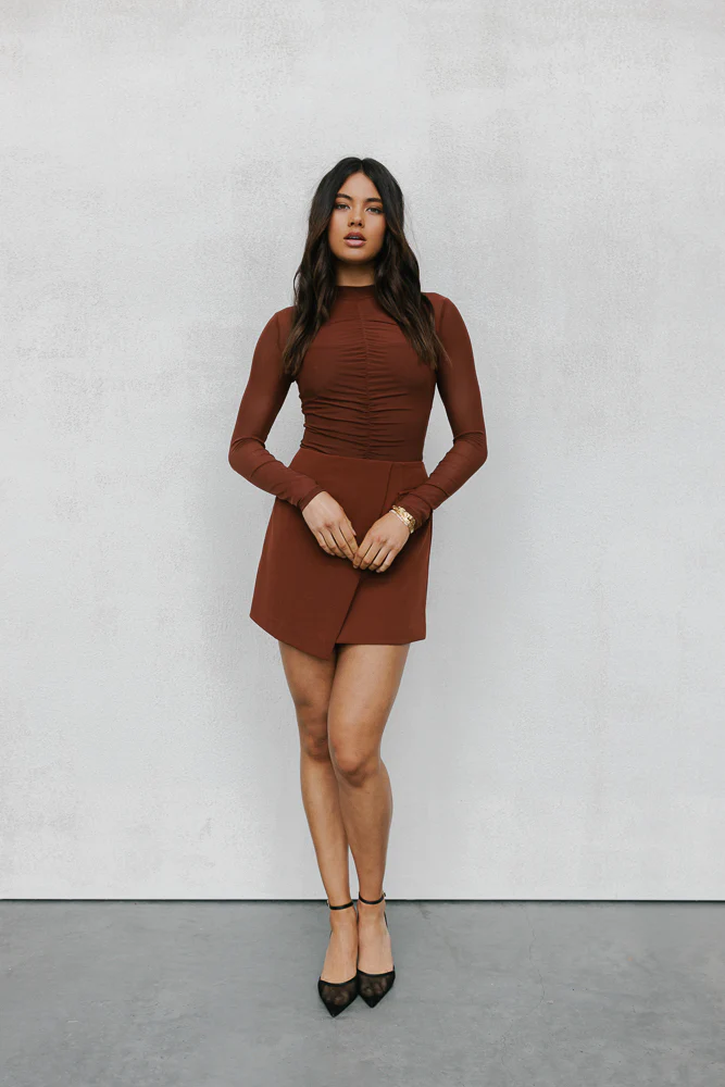 Finn Long Sleeve Top Chocolate - Image 3