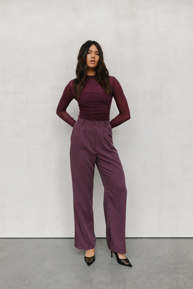 Finn Long Sleeve Top Plum - Image 3