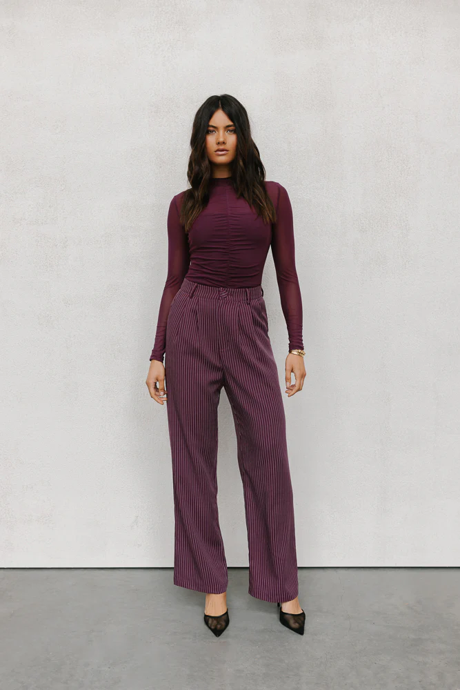 Finn Long Sleeve Top Plum - Image 5
