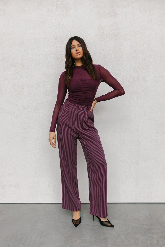 Finn Long Sleeve Top Plum - Image 7