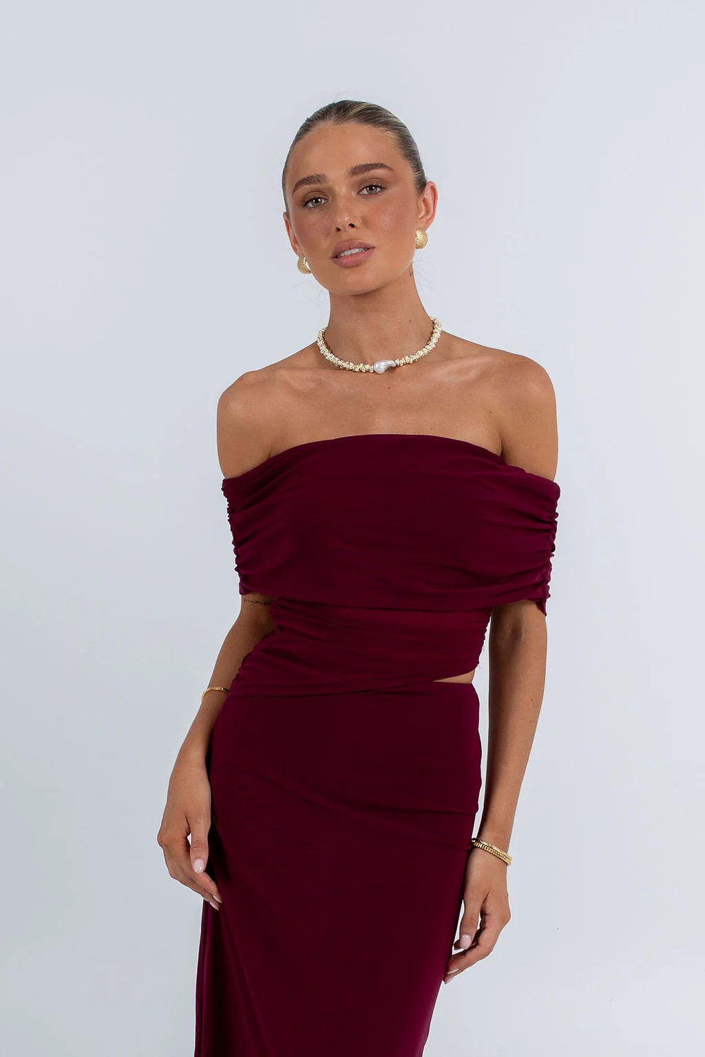 Fiora Maxi Dress Burgundy - Image 6