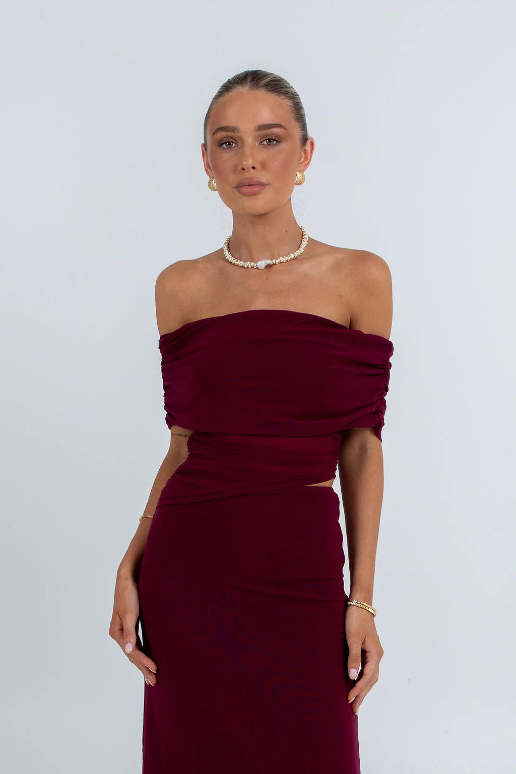 Fiora Maxi Dress Burgundy - Image 8