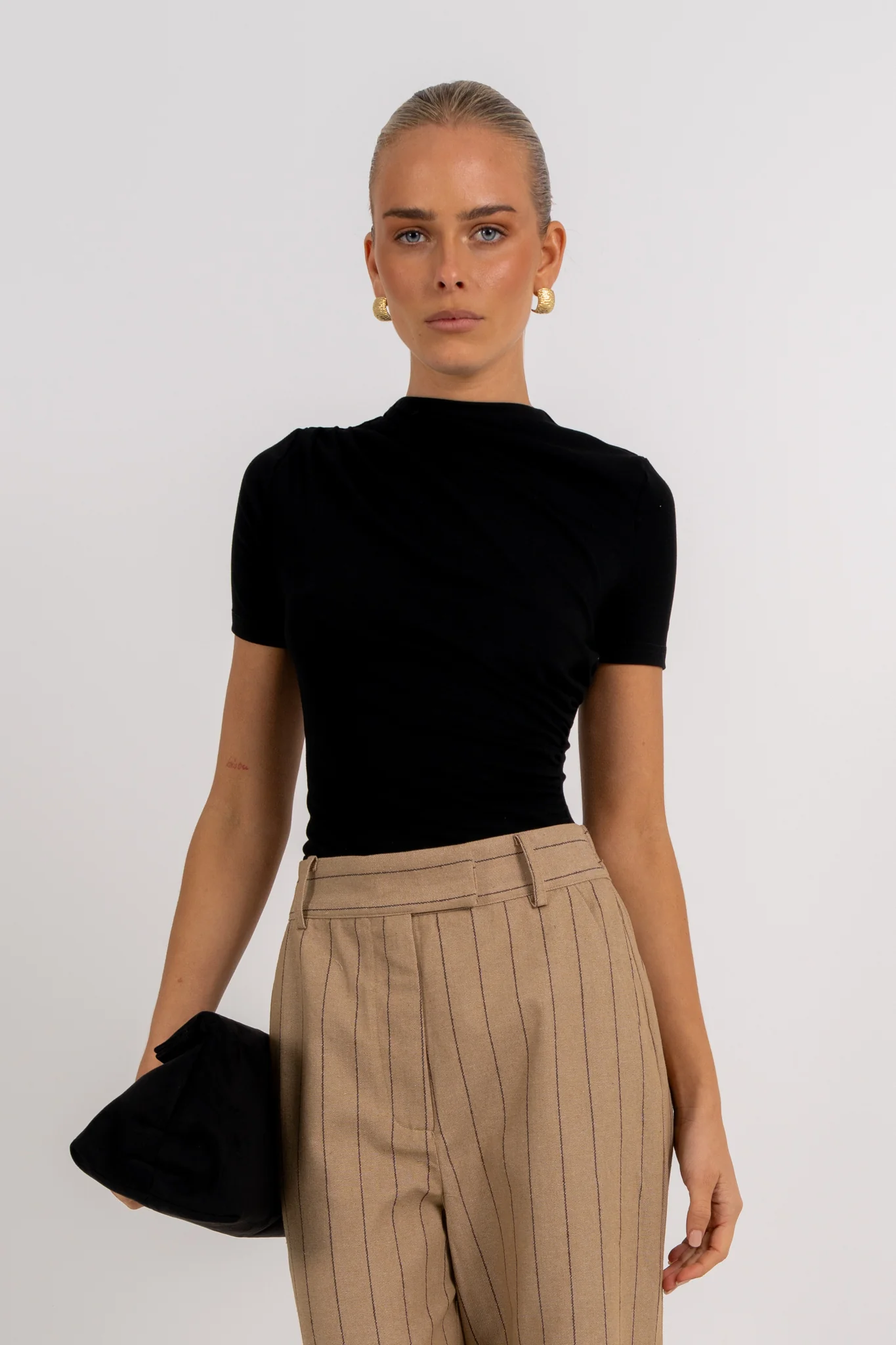 Flora Pants Beige Pinstripe - Image 5