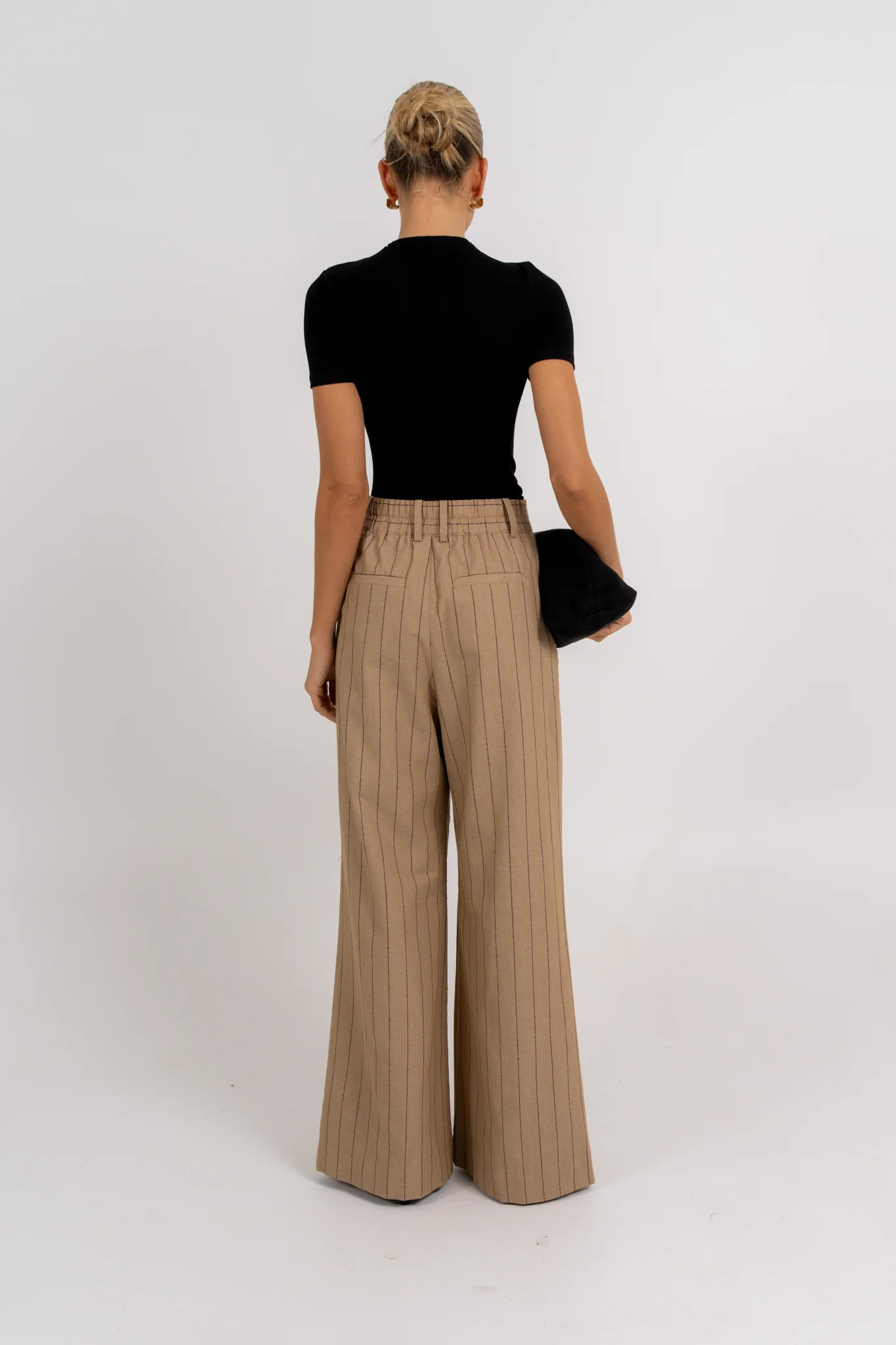 Flora Pants Beige Pinstripe - Image 6