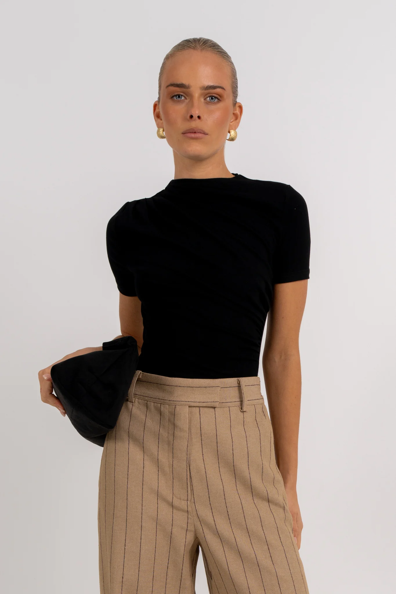 Flora Pants Beige Pinstripe - Image 8