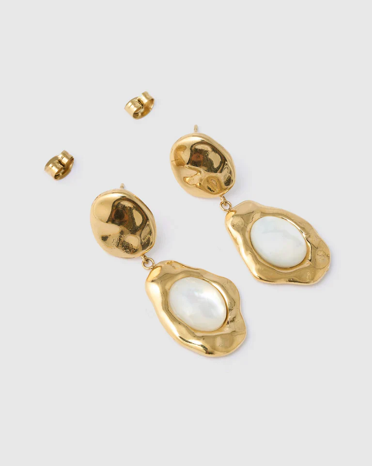 Florentine Earrings Gold - Image 2