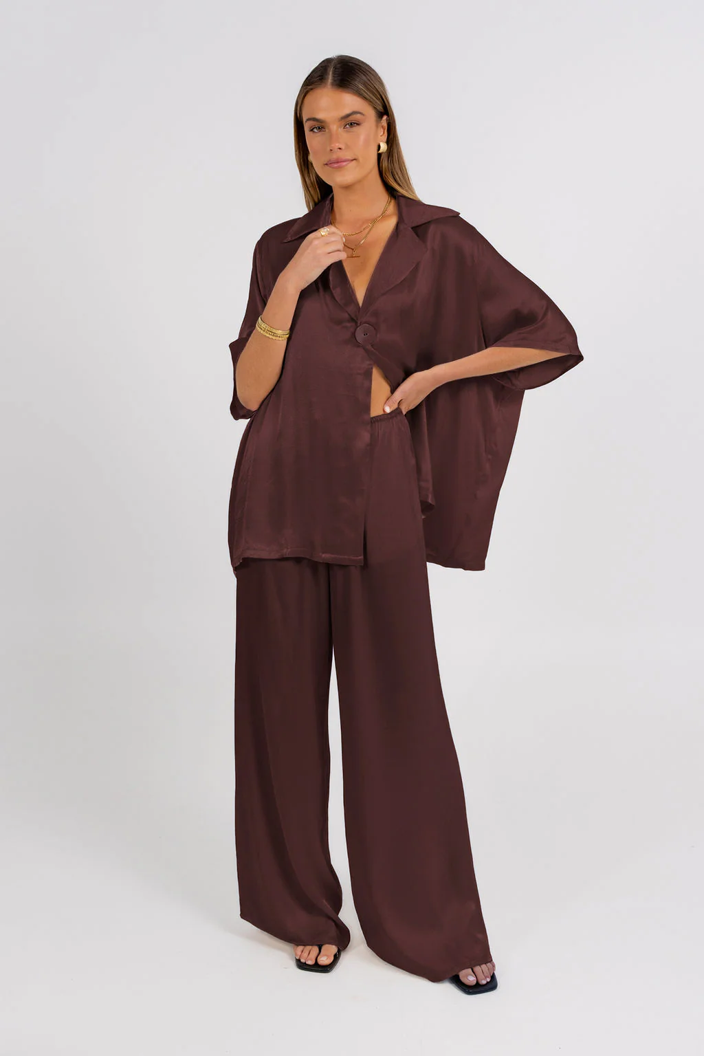Francesca Shirt Chocolate - Image 3