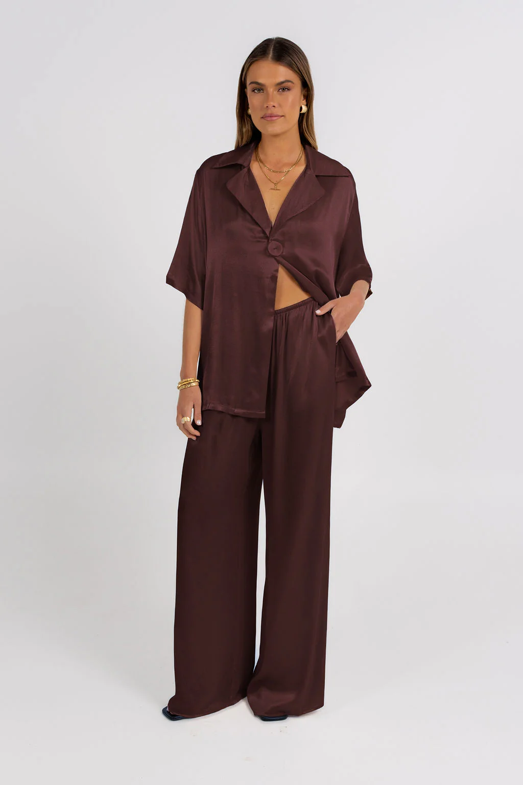 Francesca Shirt Chocolate - Image 8
