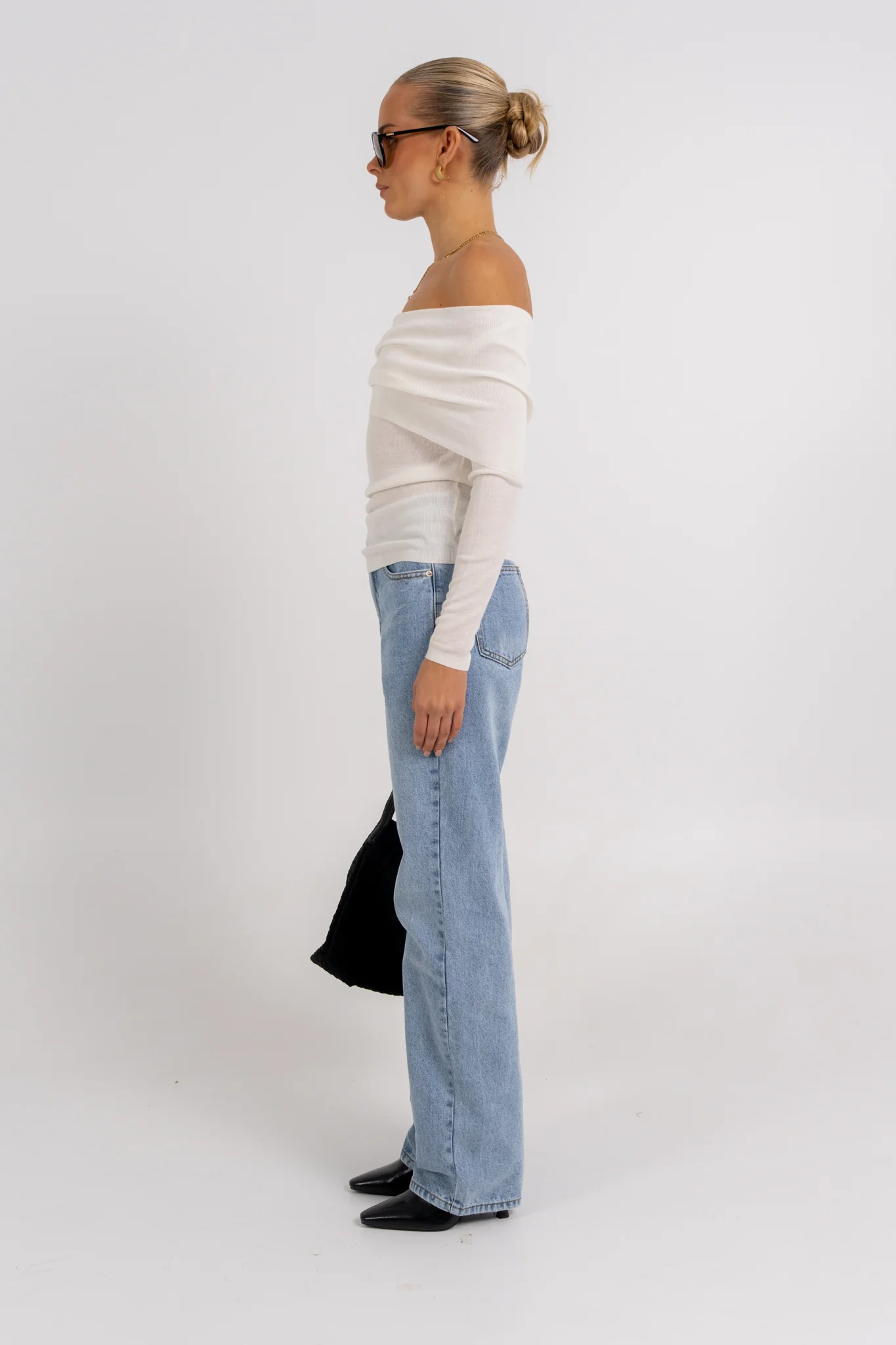 Garnet Off-Shoulder Top Ivory - Image 8