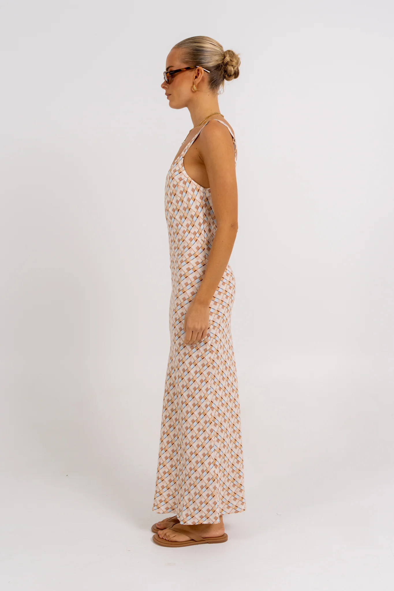 Giro Dress Beige Check - Image 11