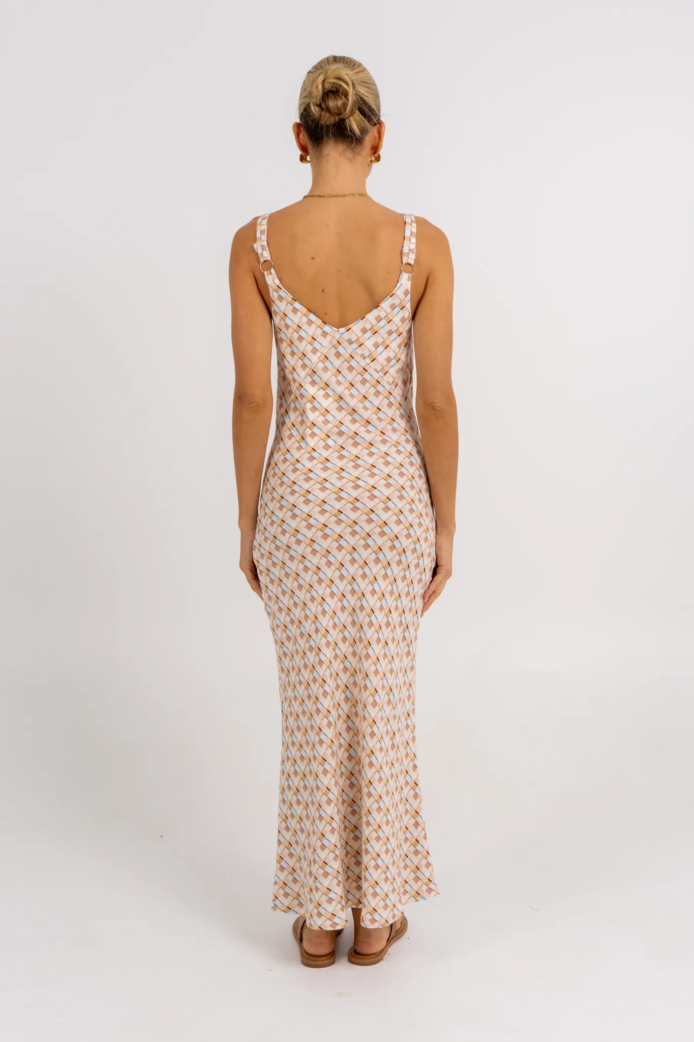 Giro Dress Beige Check - Image 5