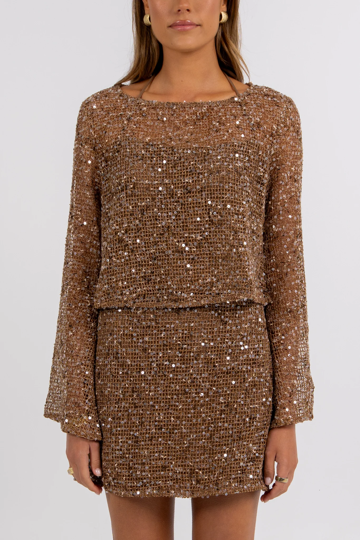 Gitty Sequin Set Mocha - Image 3