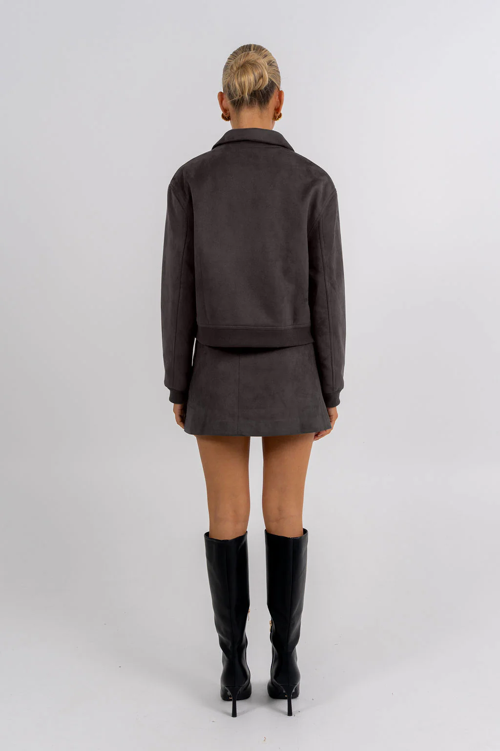 PRE ORDER Gracelyn Bomber Jacket Charcoal - Image 5