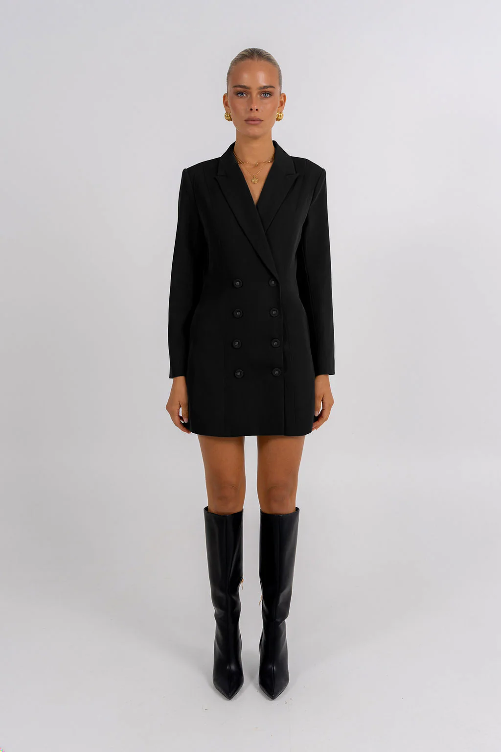 Cassie Blazer Dress Black