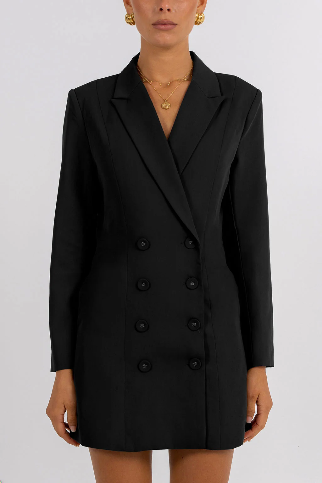 Cassie Blazer Dress Black - Image 4