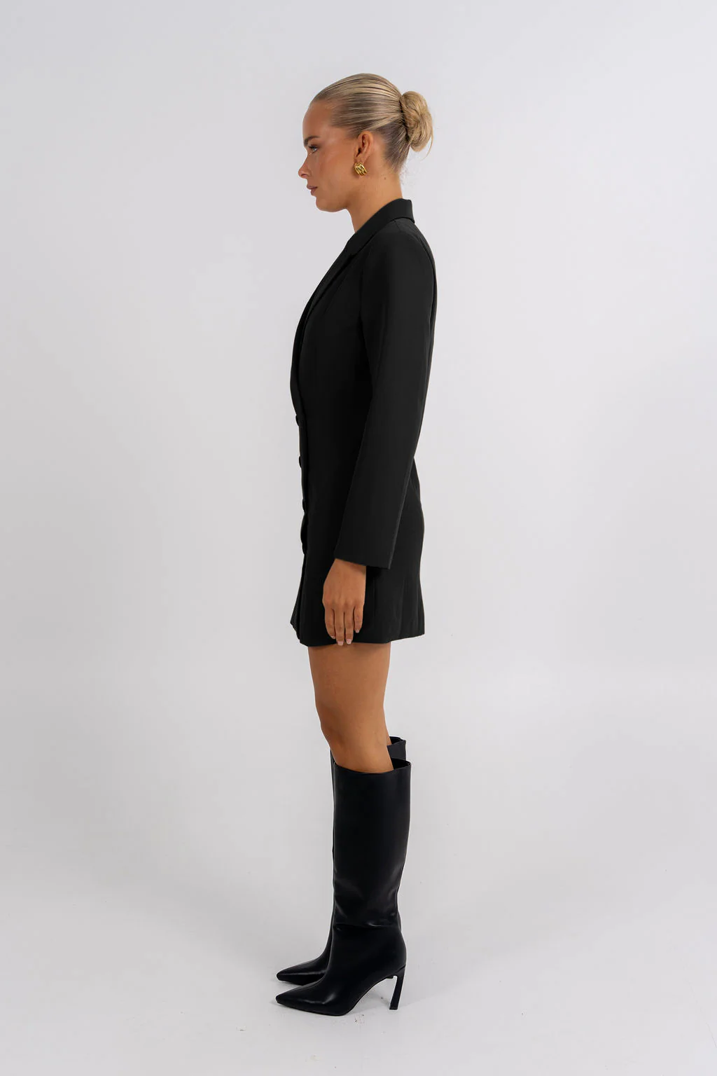 Cassie Blazer Dress Black - Image 5
