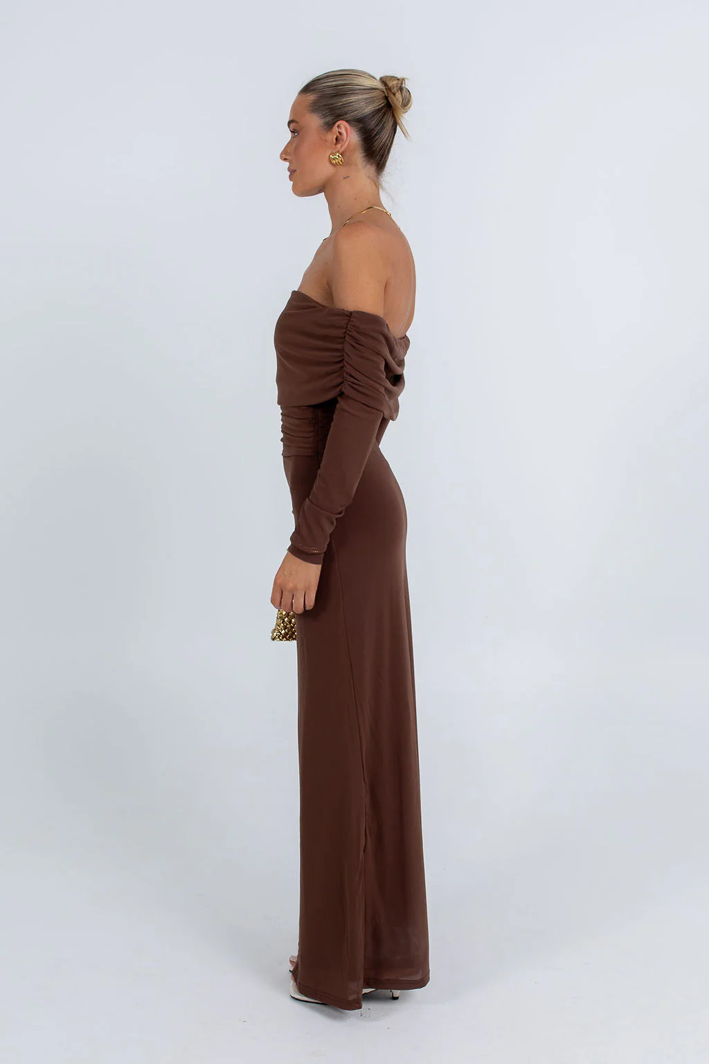 Gwen Maxi Dress Chocolate - Image 7