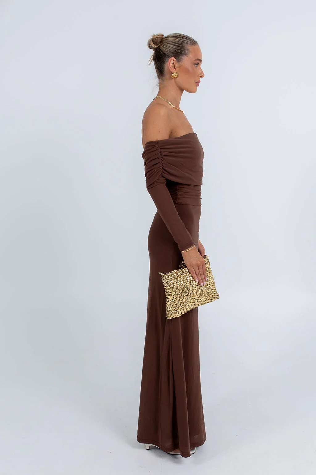 Gwen Maxi Dress Chocolate - Image 9
