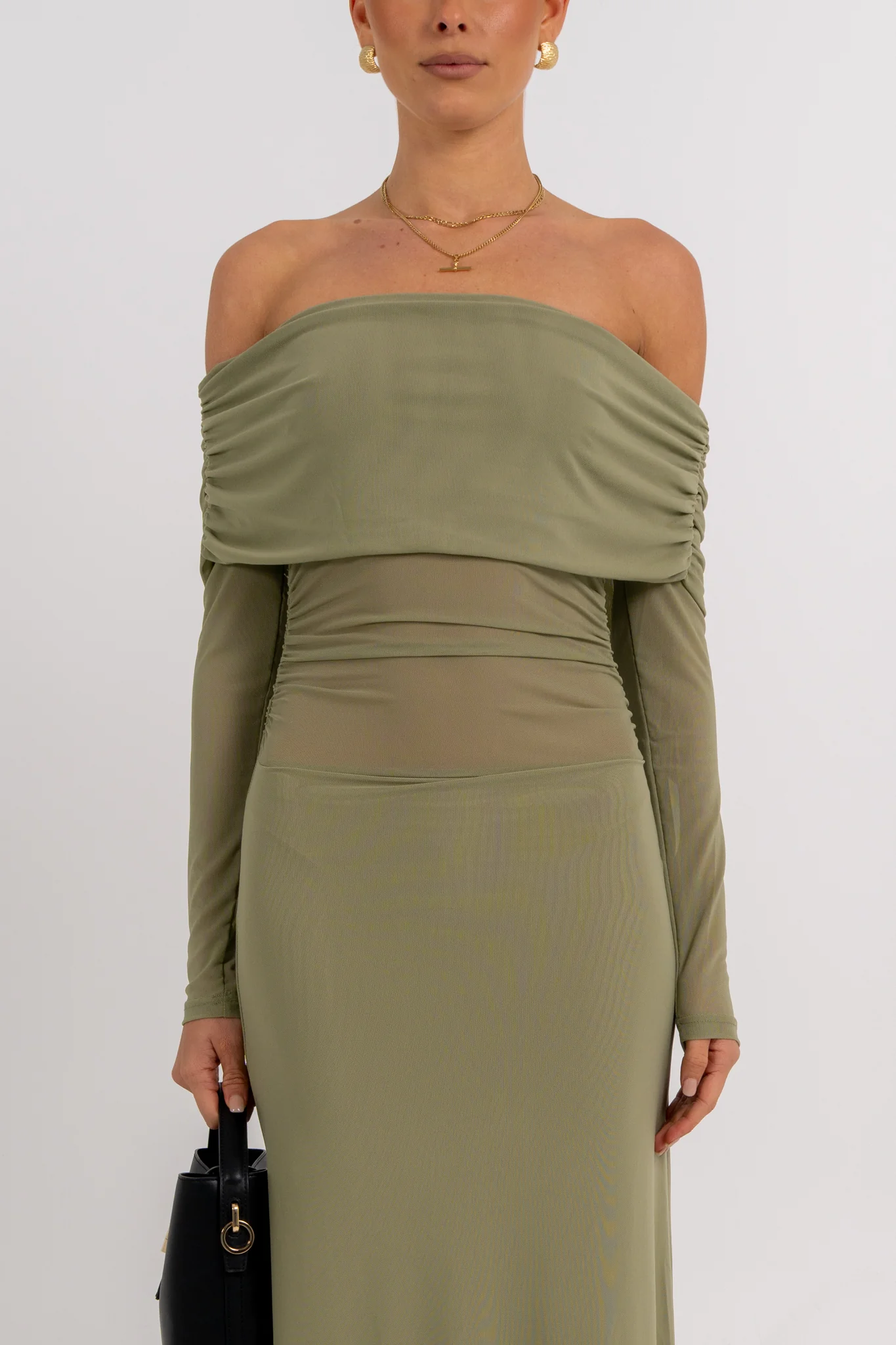 Gwen Maxi Dress Olive - Image 3