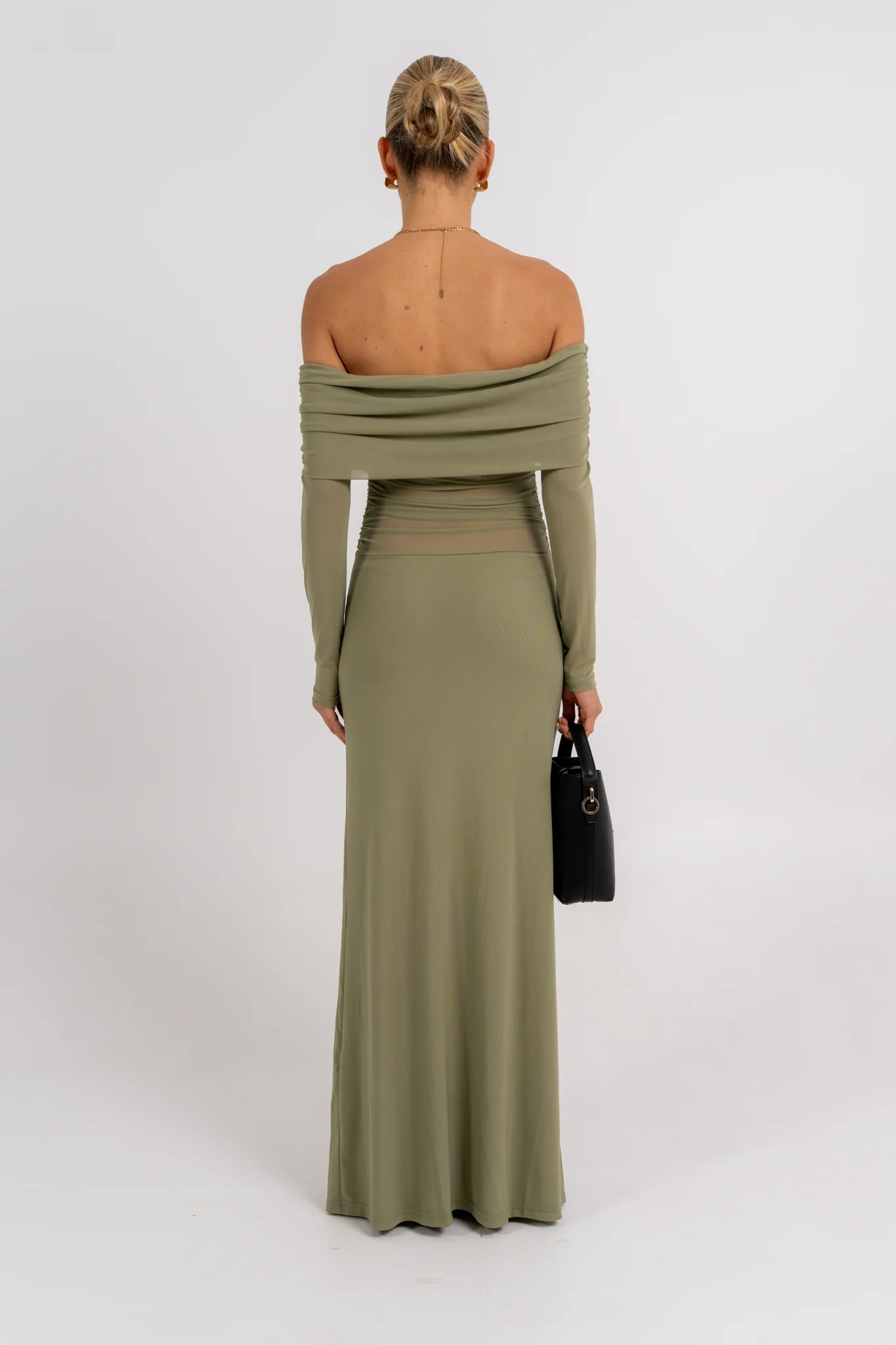 Gwen Maxi Dress Olive - Image 5
