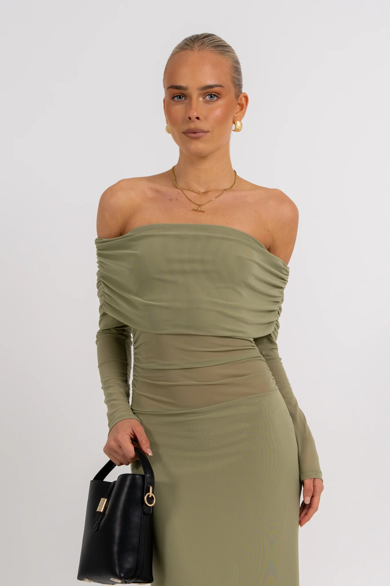Gwen Maxi Dress Olive - Image 6