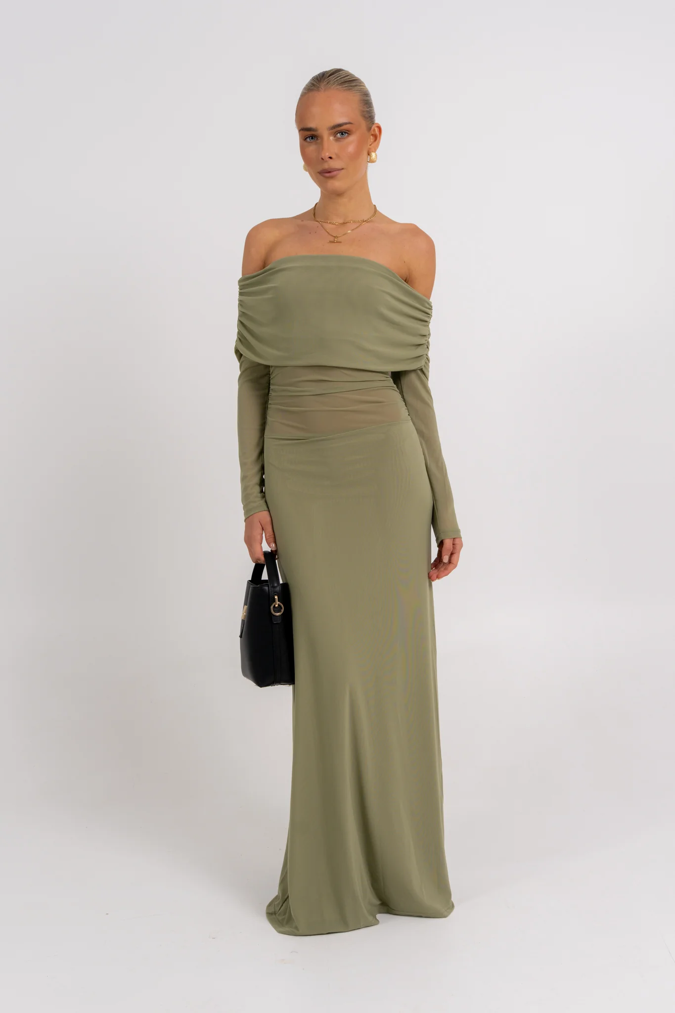 Gwen Maxi Dress Olive - Image 7