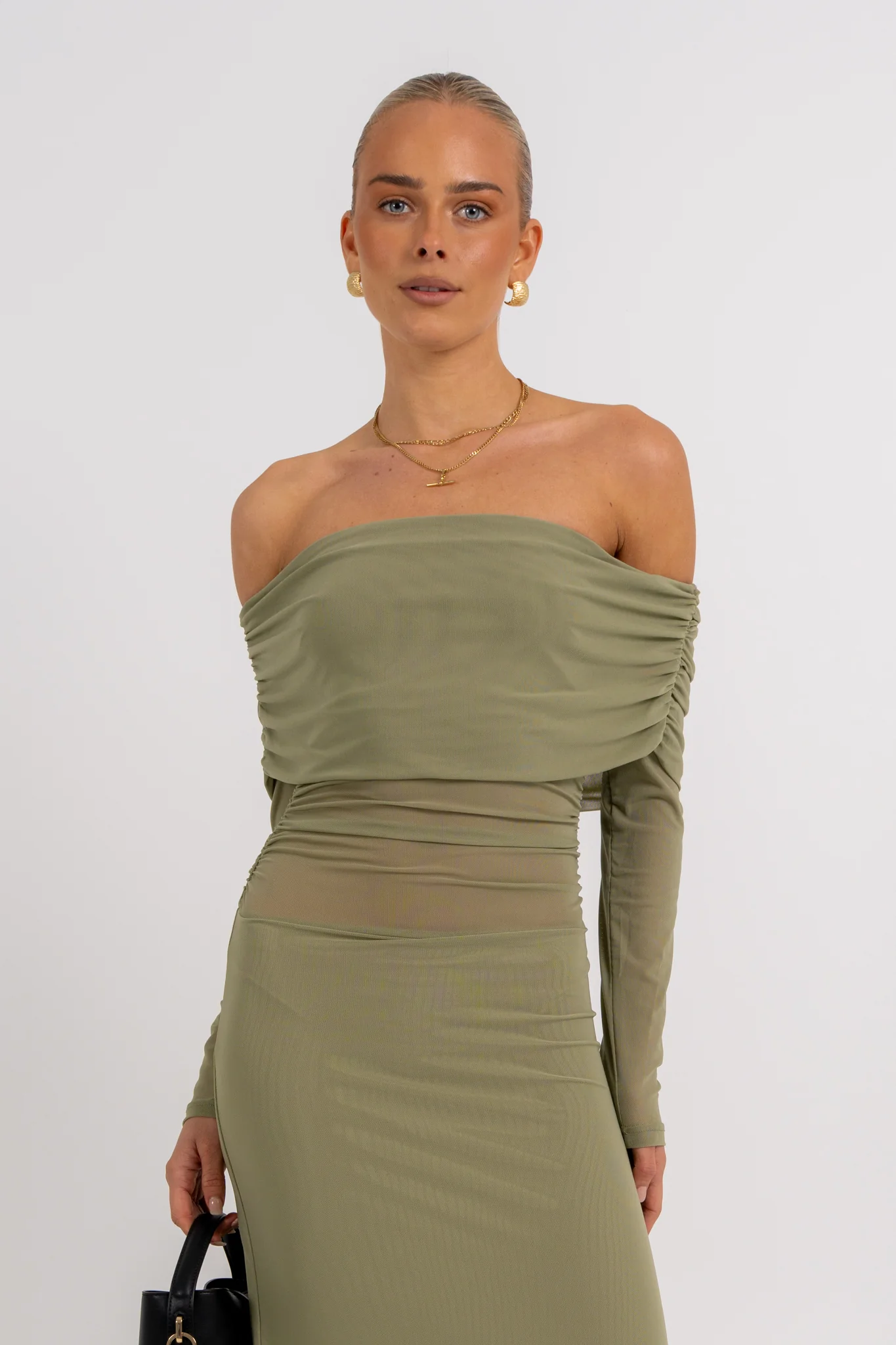 Gwen Maxi Dress Olive - Image 8