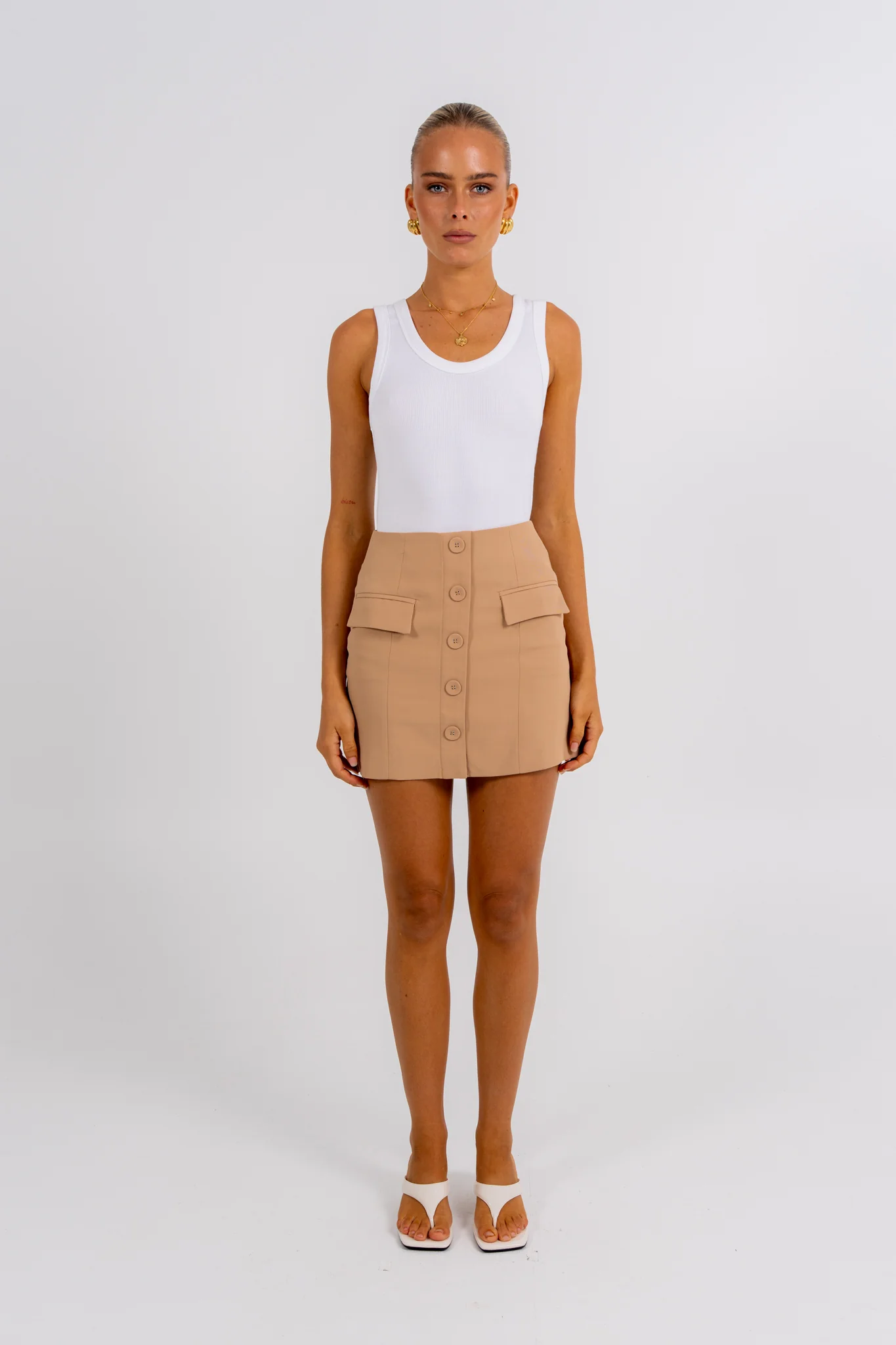 Haider Mini Skirt Beige - Image 7