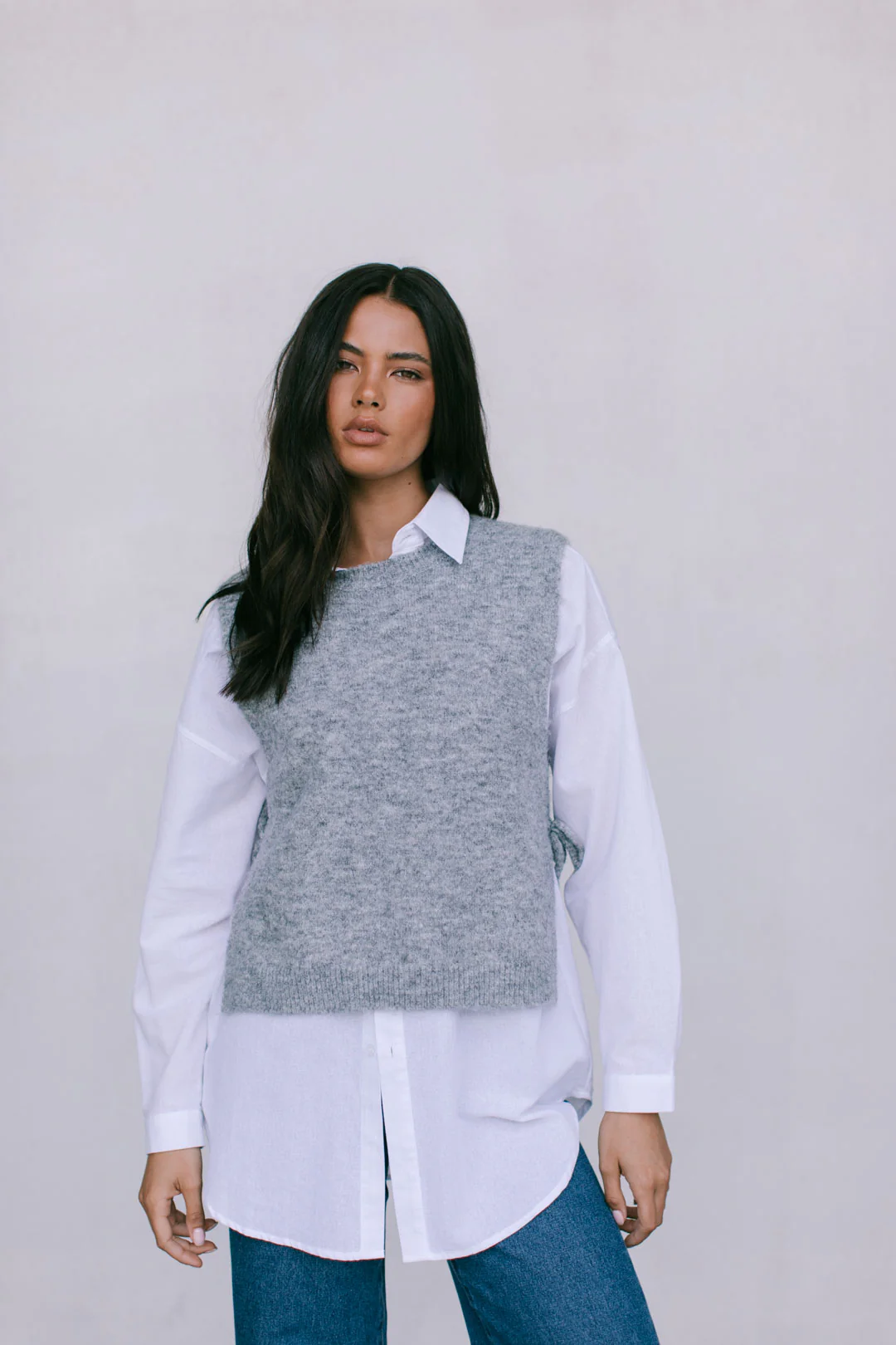 Hattie Vest Grey Marle - Image 3