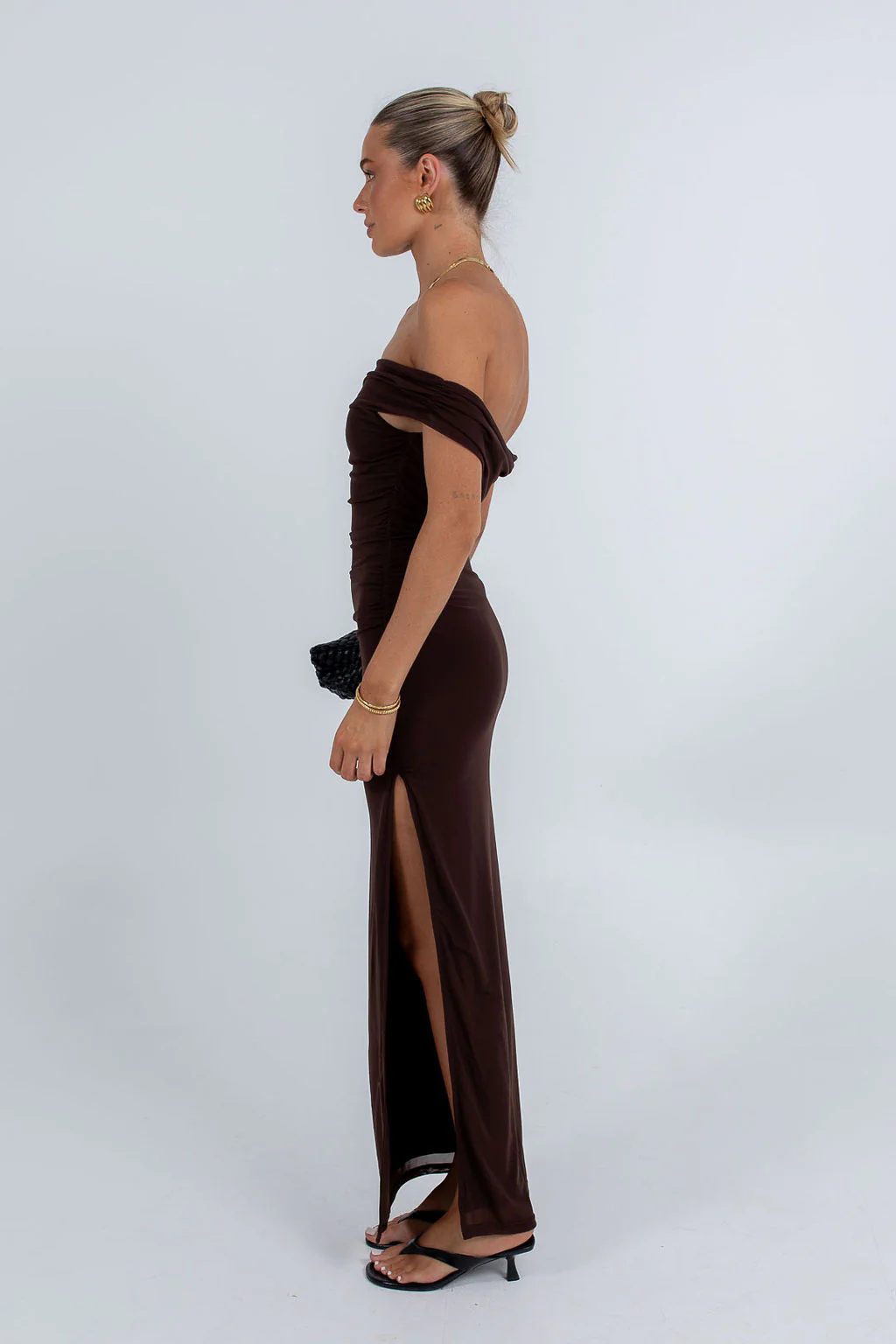 Haylee Maxi Dress Dark Chocolate - Image 6