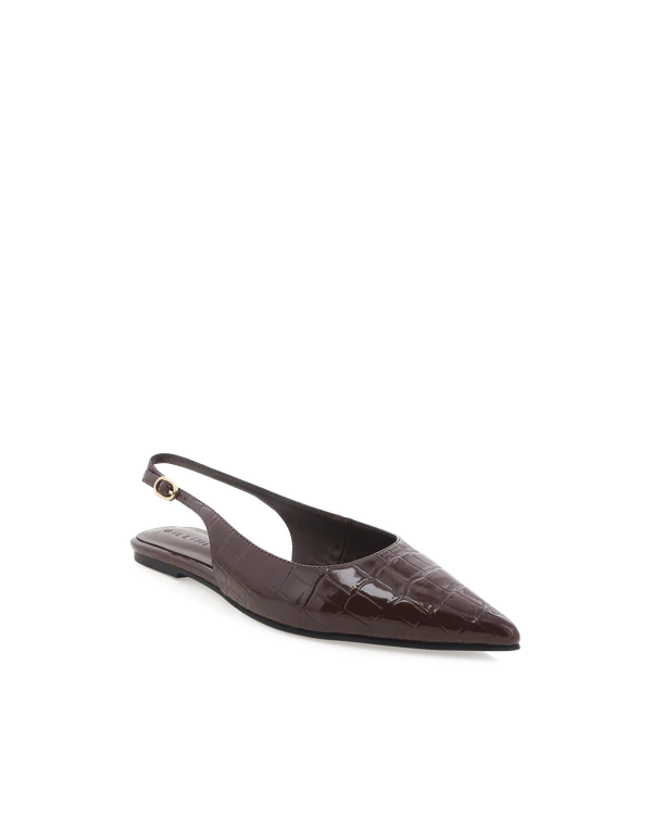 Henna Flats Dark Chocolate Patent - Image 6