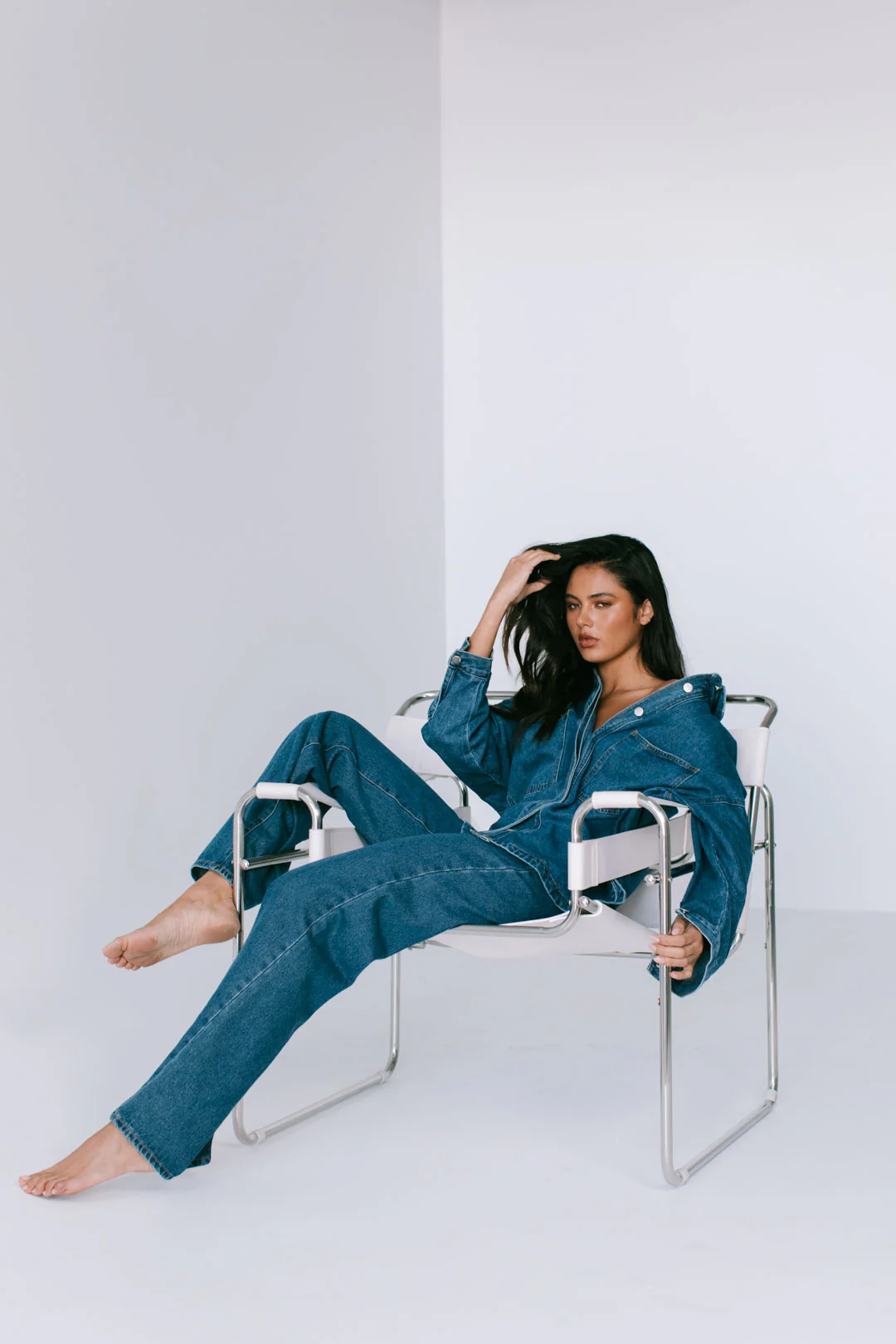 Ilou Denim Shirt Dark Blue Wash - Image 11