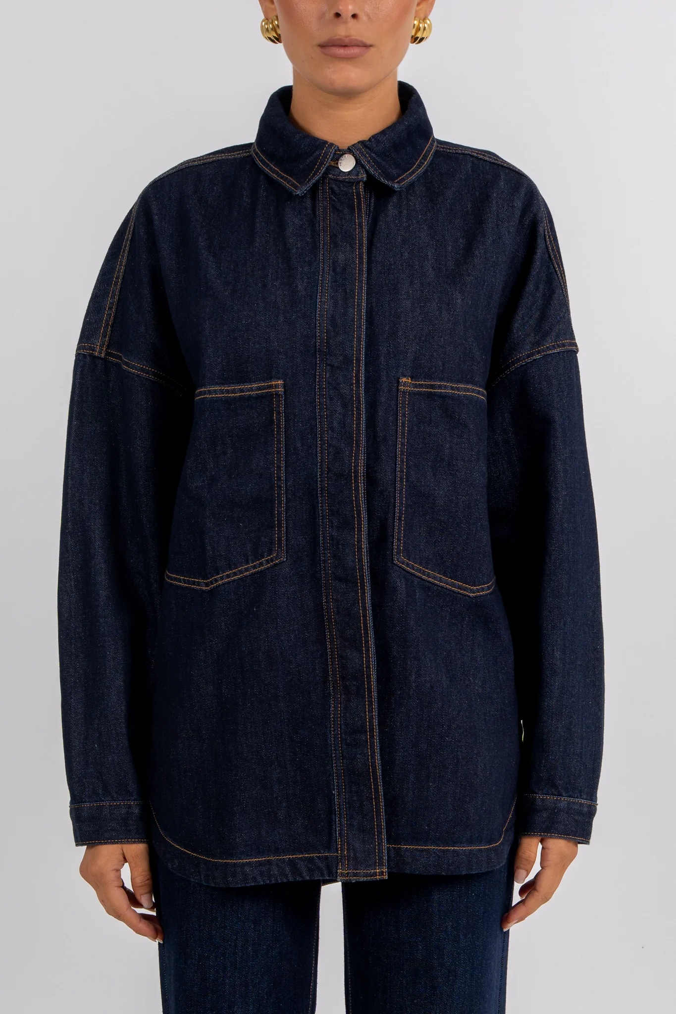 Ilou Denim Shirt Indigo - Image 11