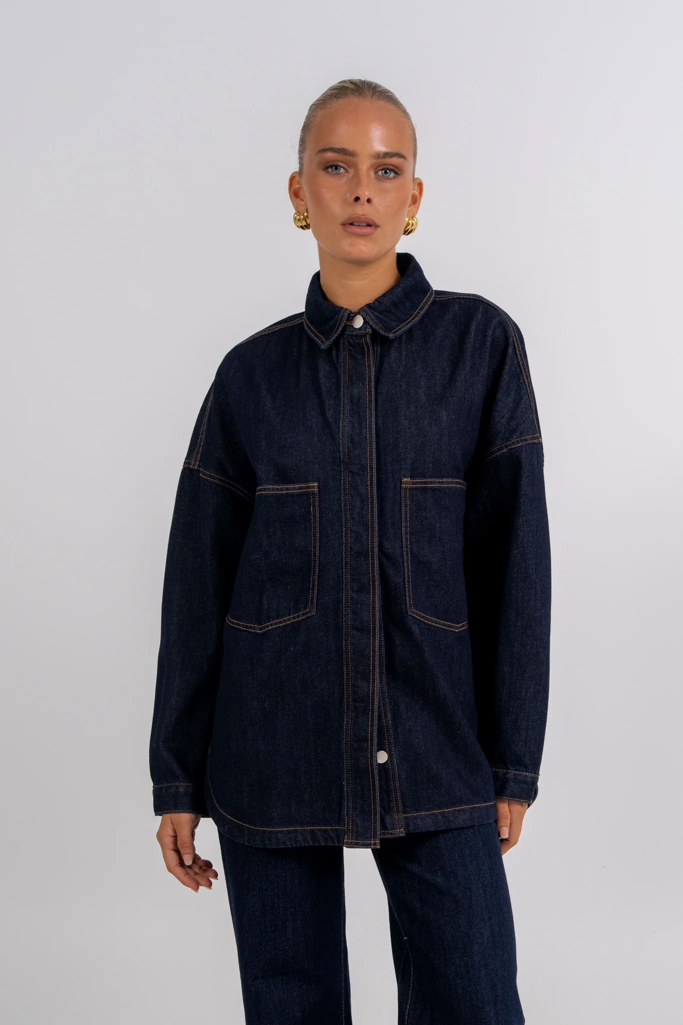 Ilou Denim Shirt Indigo - Image 16