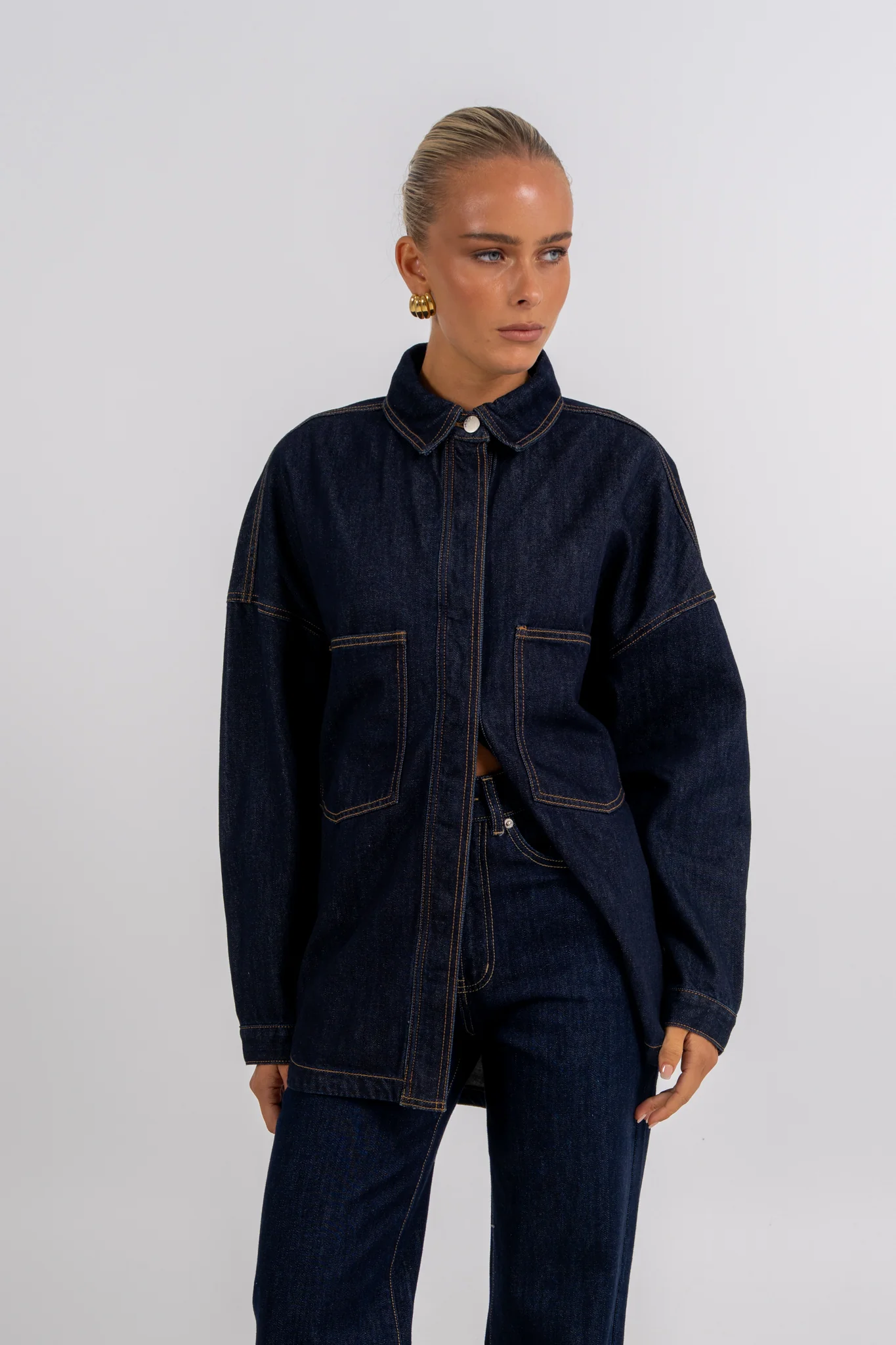 Ilou Denim Shirt Indigo - Image 17