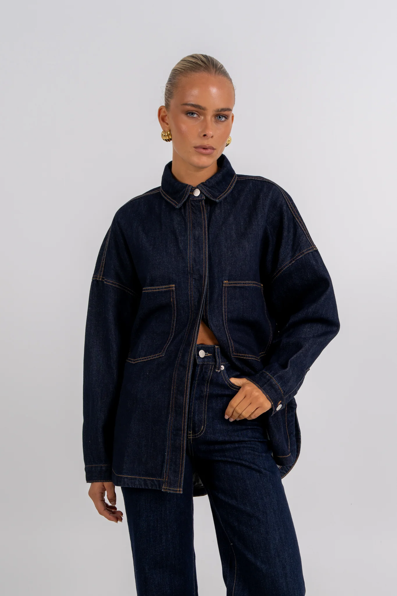 Ilou Denim Shirt Indigo - Image 5
