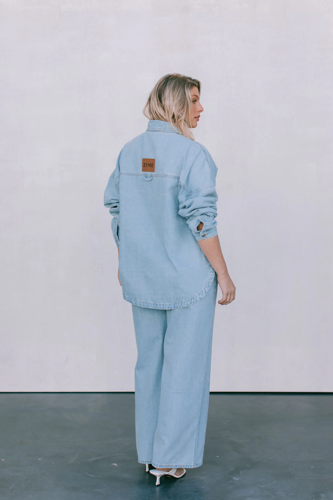 Ilou Denim Shirt Light Blue Wash - Image 11