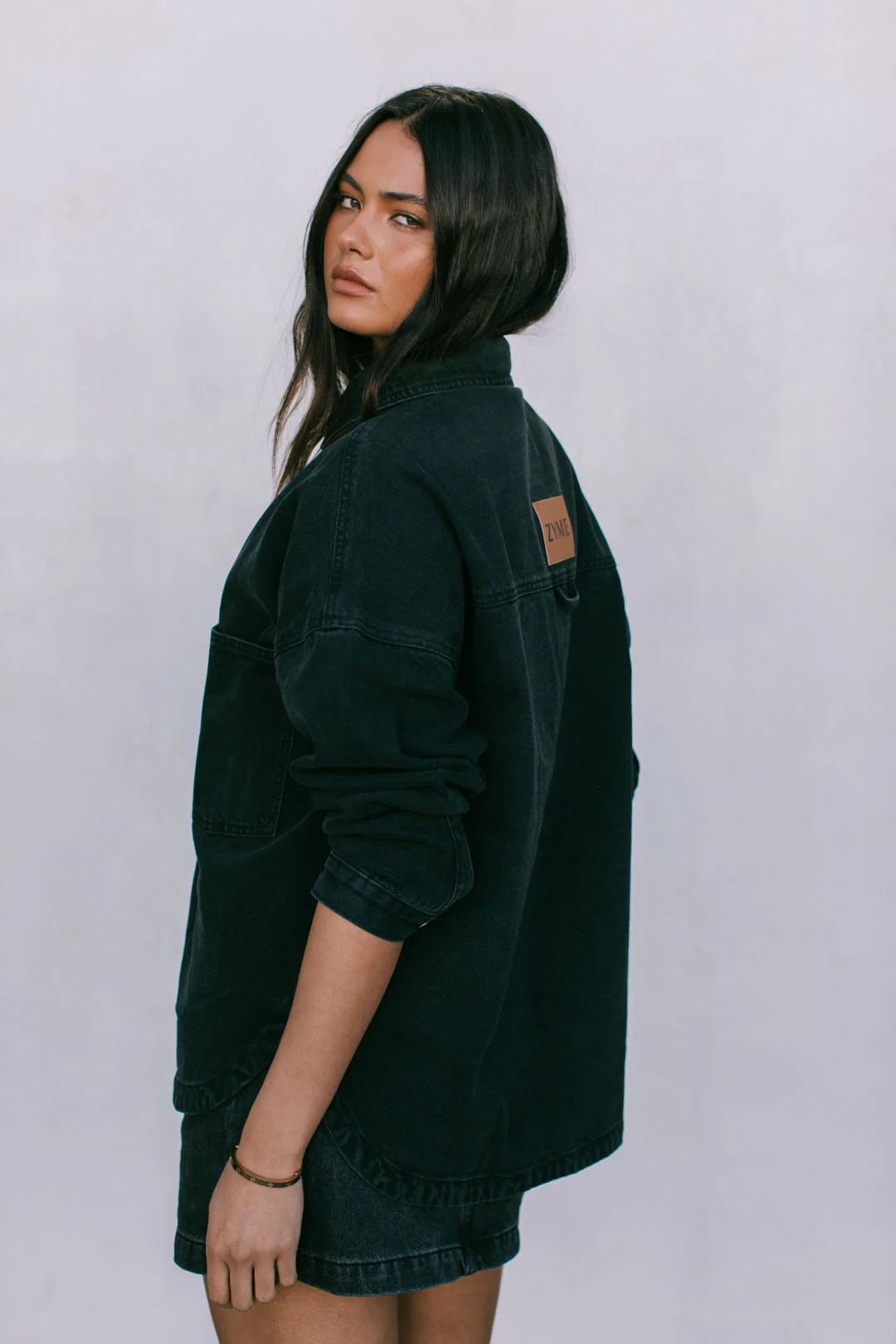 Ilou Denim Shirt Washed Black - Image 4