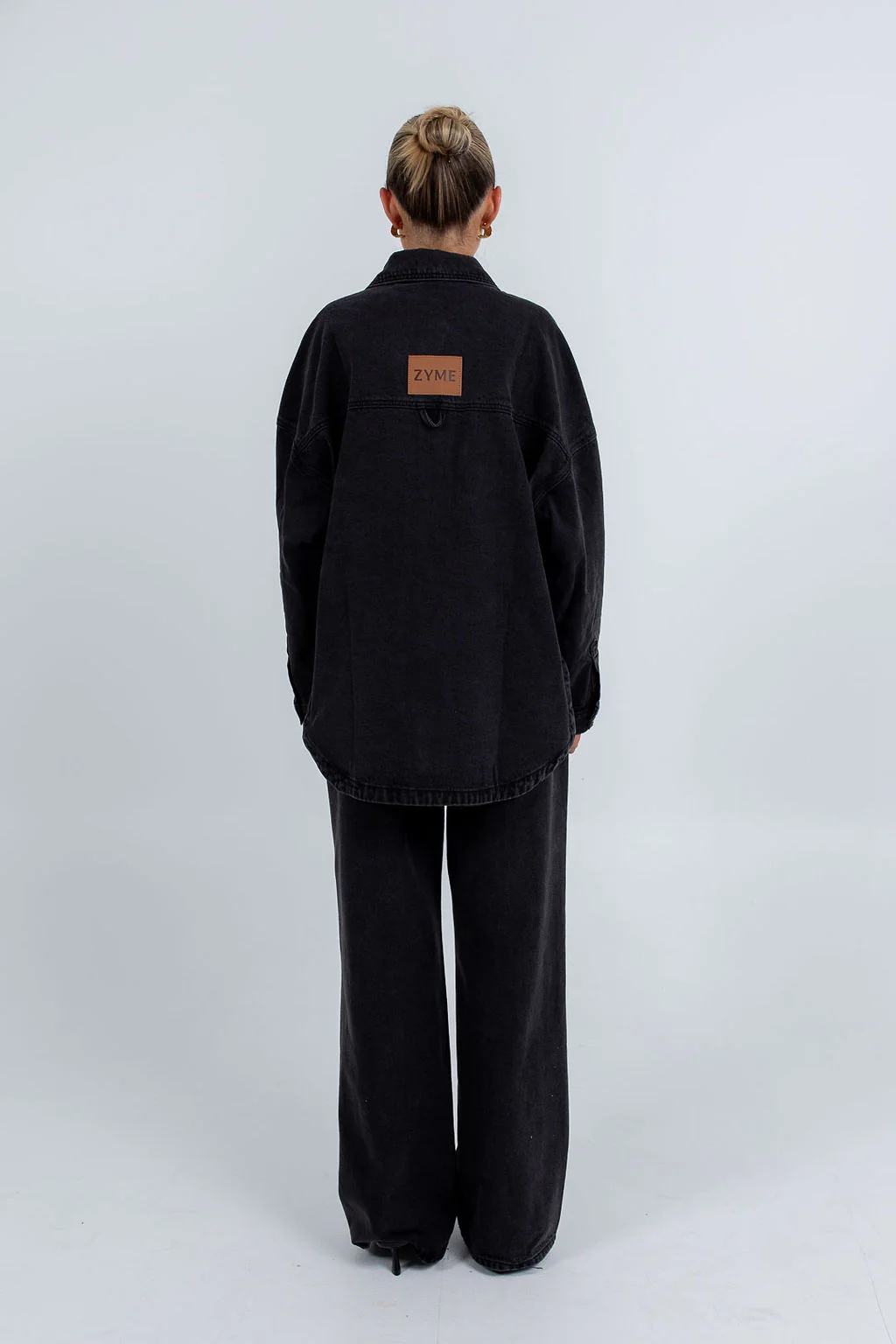 Ilou Denim Shirt Washed Black - Image 6