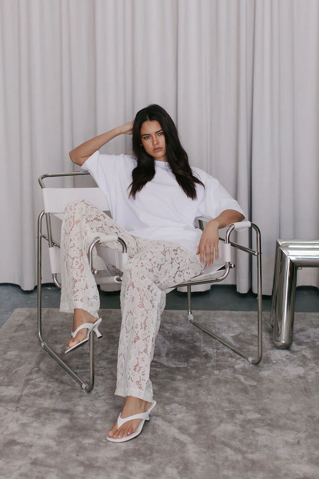 Ilsuo Pants Cream Lace - Image 11