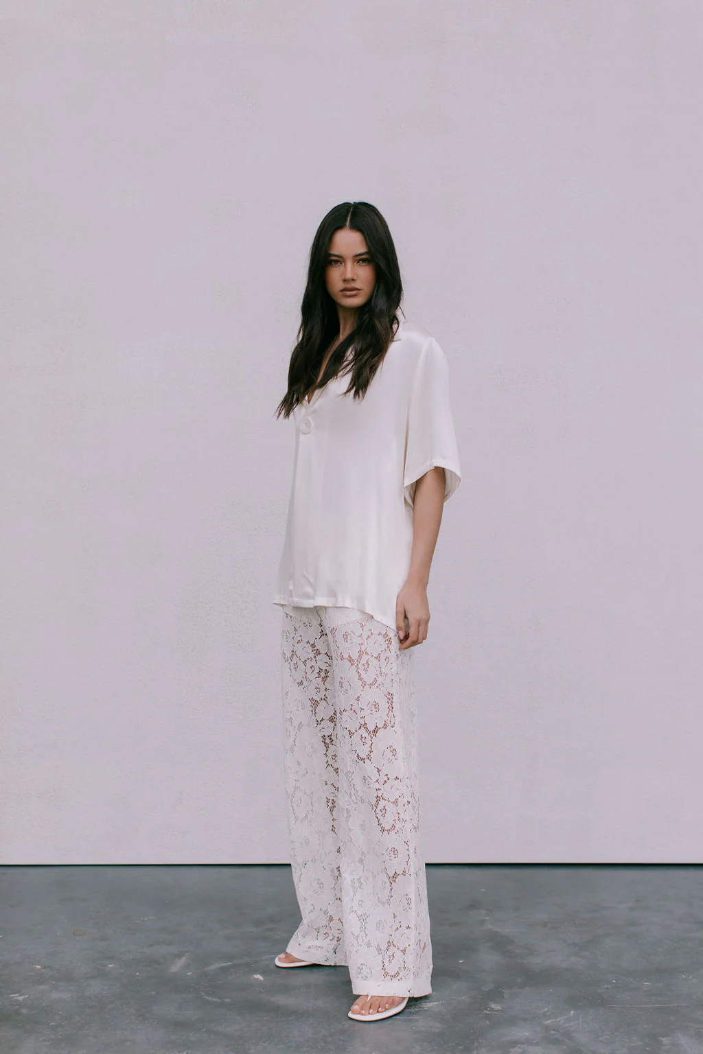 Ilsuo Pants Cream Lace - Image 12