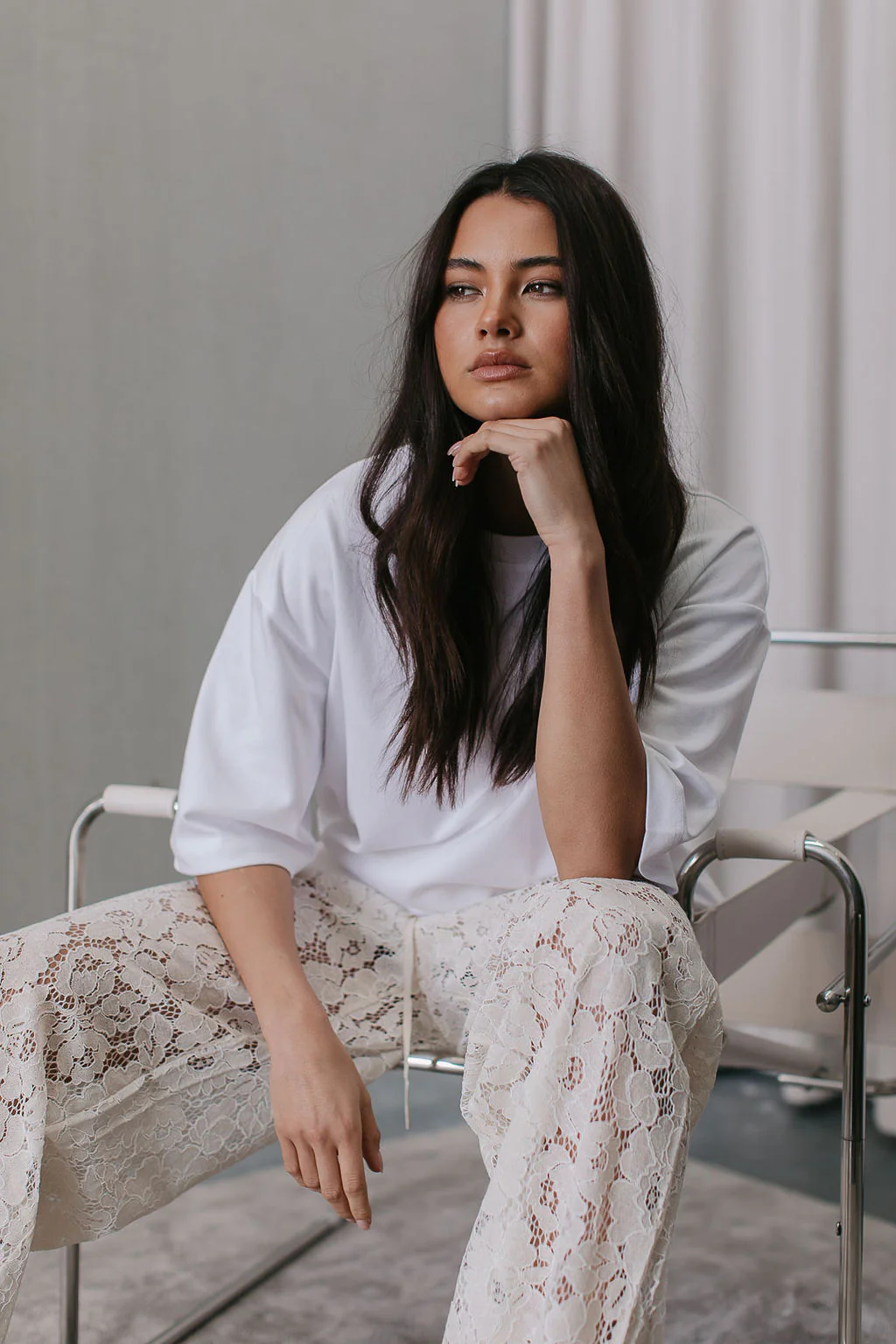 Ilsuo Pants Cream Lace - Image 21