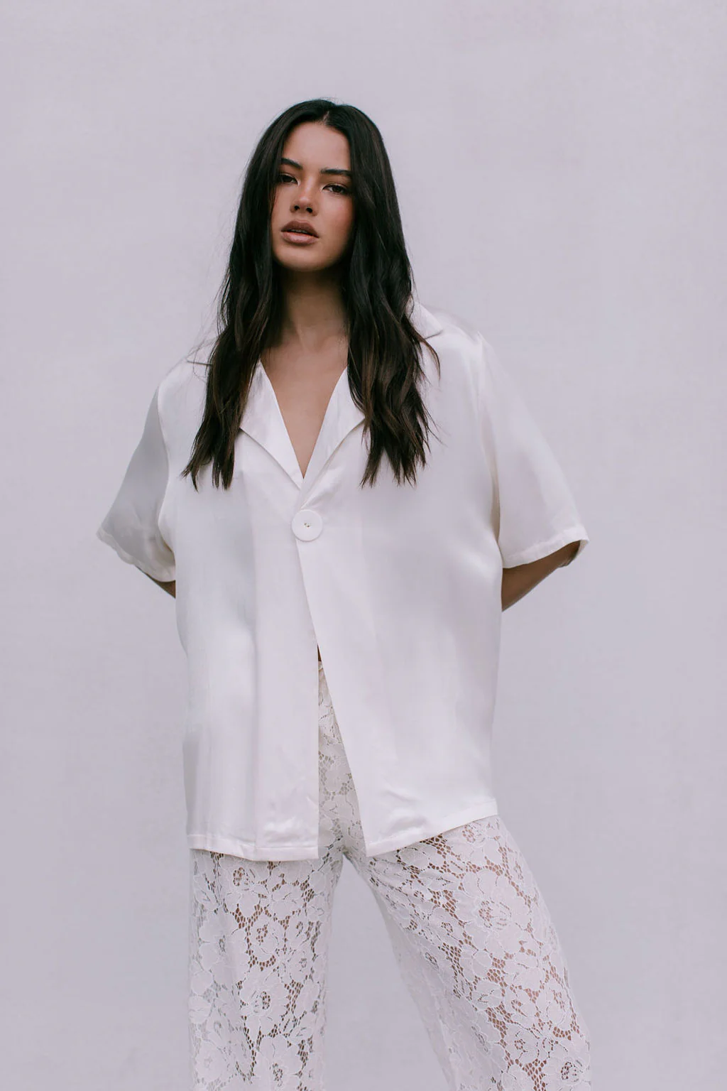 Ilsuo Pants Cream Lace - Image 3