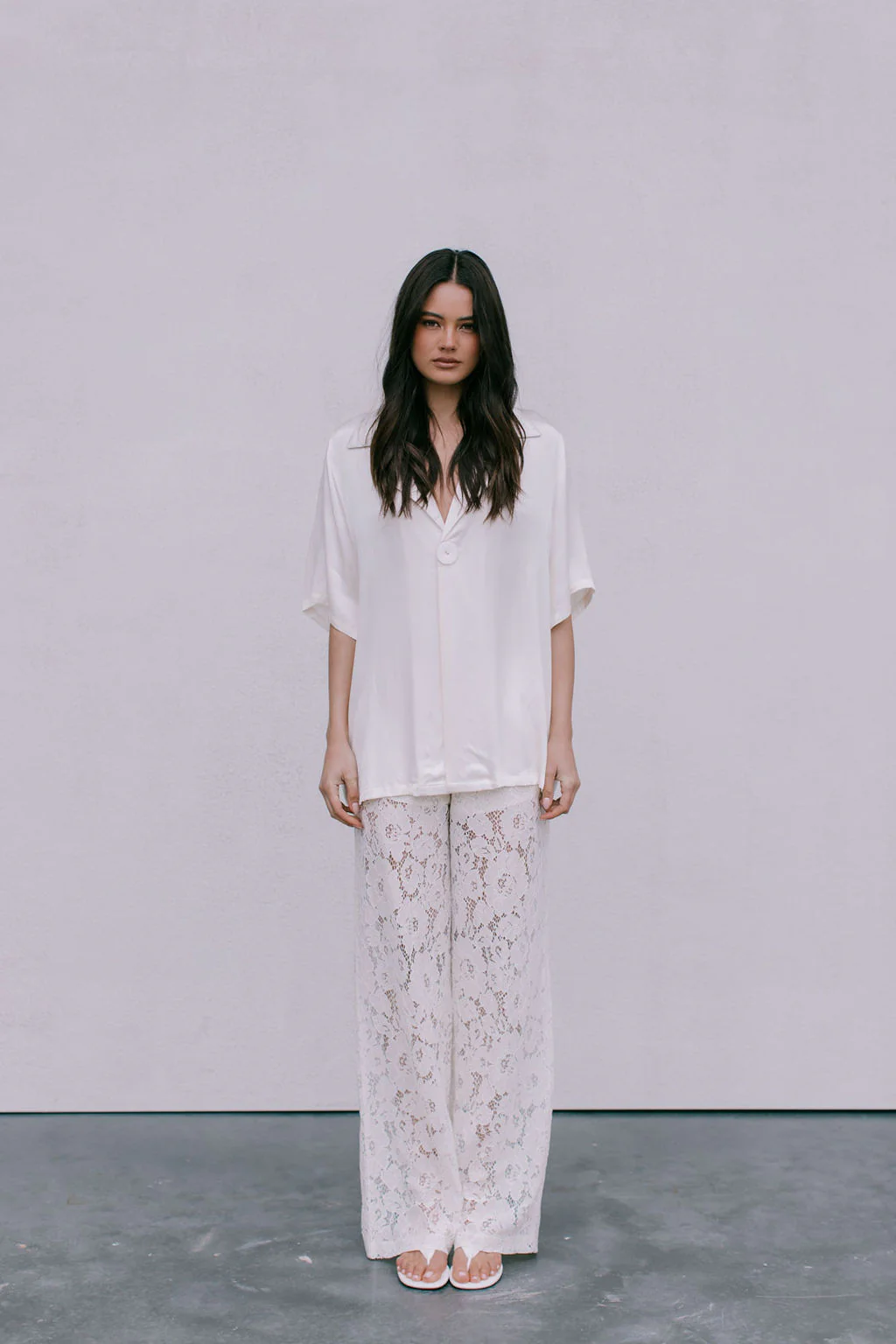 Ilsuo Pants Cream Lace - Image 4
