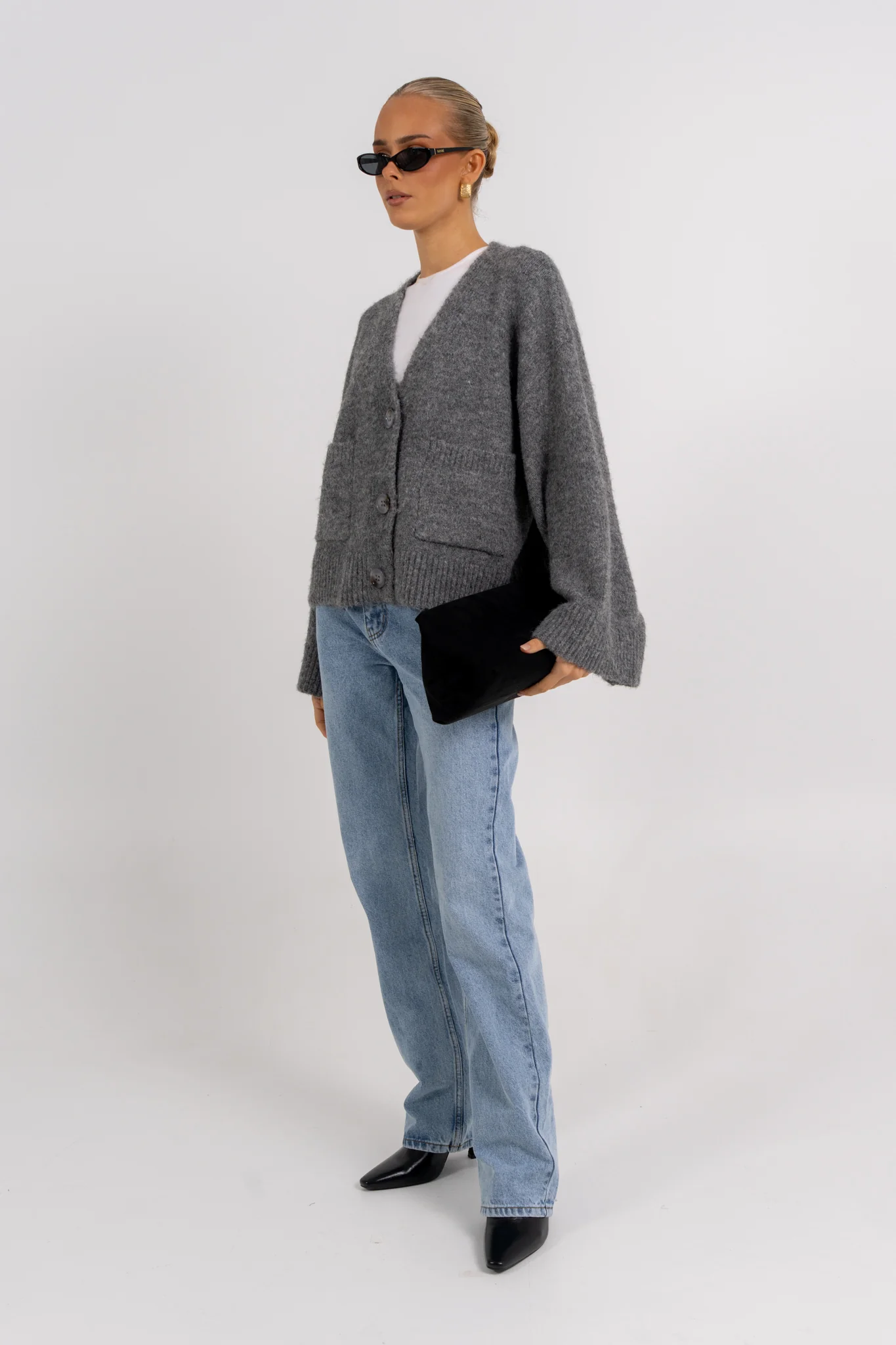 Imogen Cardigan Charcoal - Image 3