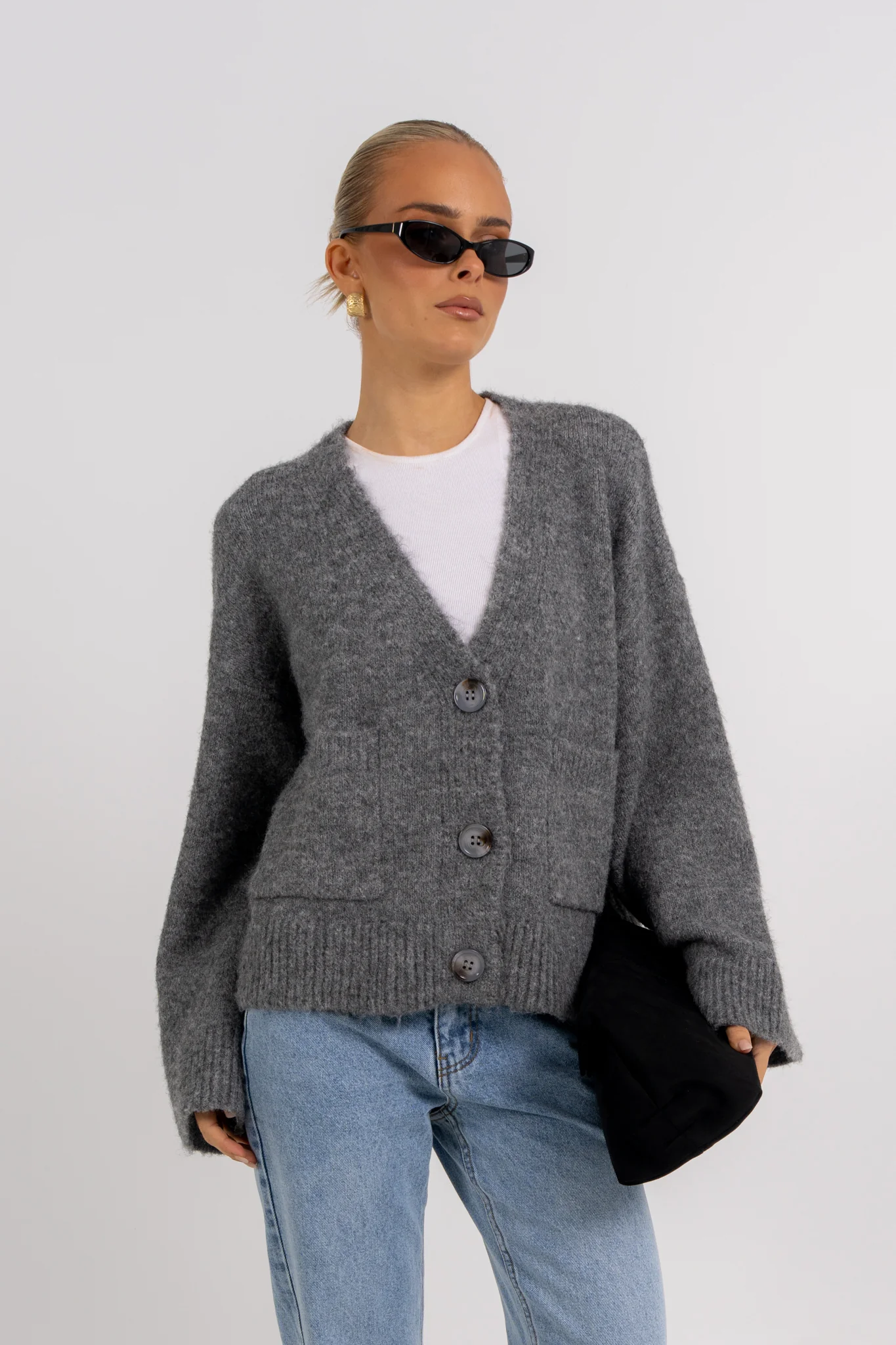 Imogen Cardigan Charcoal - Image 5