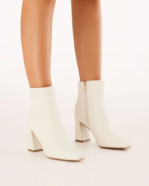 Indeera Ankle Boots Bone - Image 3