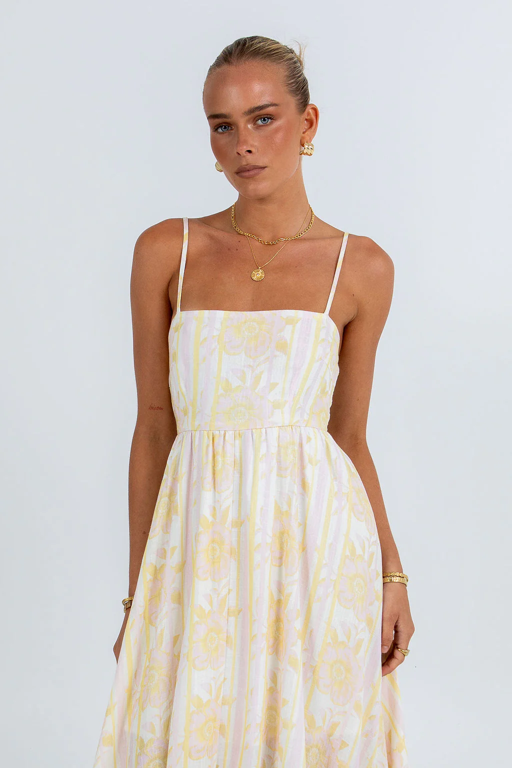 Izrah Dress Lemon Floral - Image 3